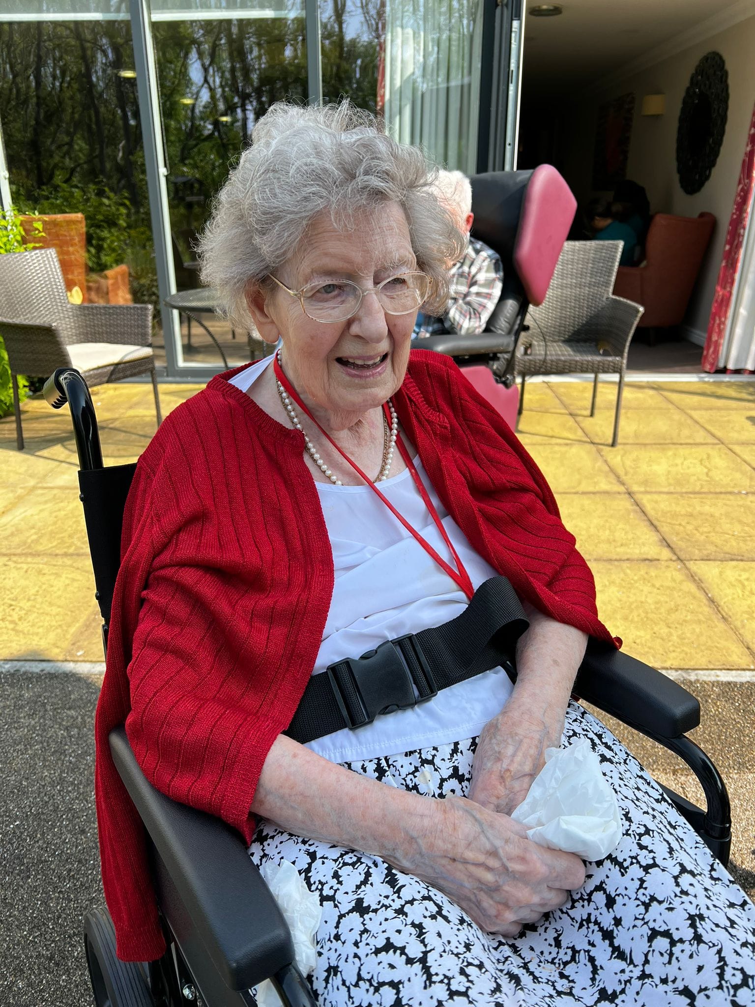 resident having pamper treatment